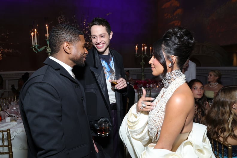NEW YORK, NEW YORK - MAY 01: (L-R) Usher, Pete Davidson and Kim Kardashian attend The 2023 Met Gala Celebrating 