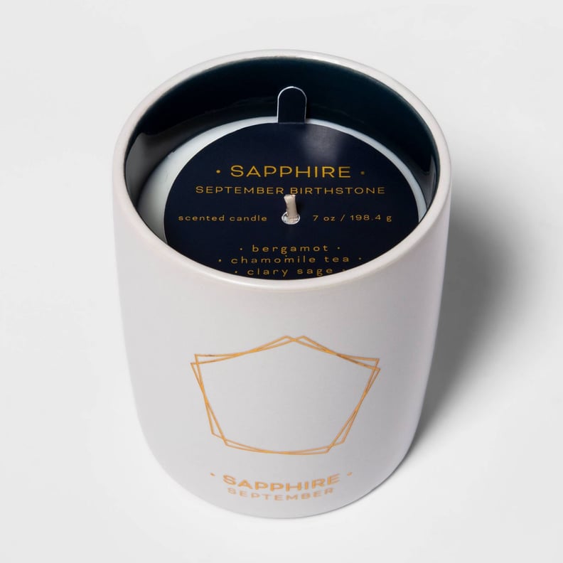 7oz Birthstone Ceramic Jar Sapphire Candle (September)