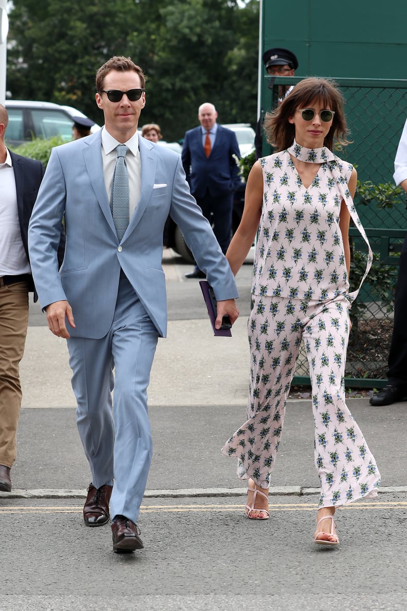 Benedict Cumberbatch and Sophie Hunter at Wimbledon 2019
