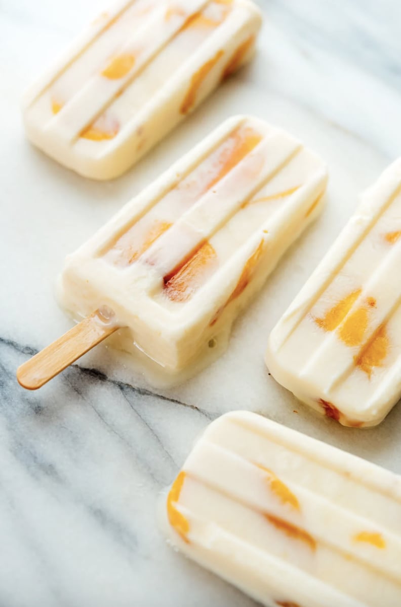 Creamy Peach and Honey Popsicles