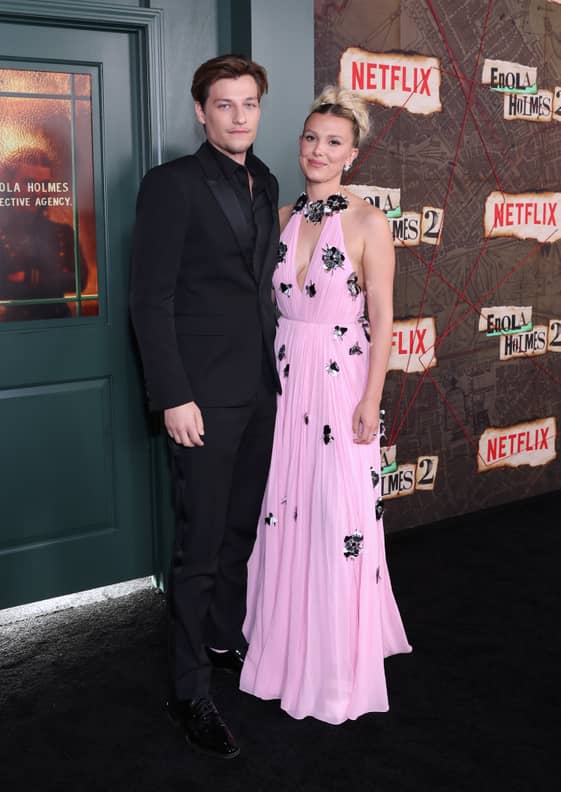Millie Bobby Brown, 18, stuns in plunging pink gown at world premiere
