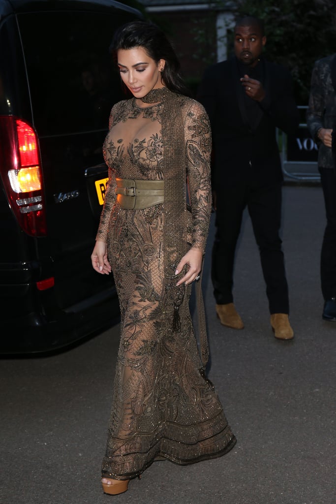 Kim Kardashian and Kanye West at Vogue 100 Gala Dinner 2016