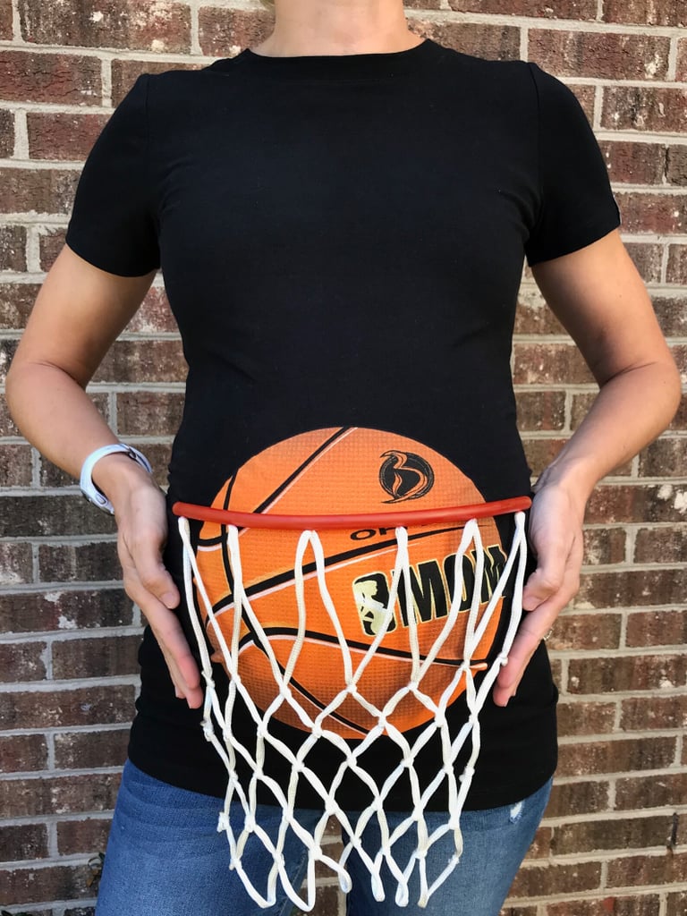 Pregnant Halloween Costume Idea: Basketball Hoop