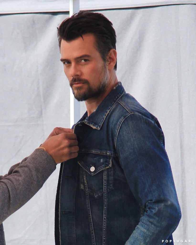 Josh Duhamel hopped onto the set of Extra on Wednesday.