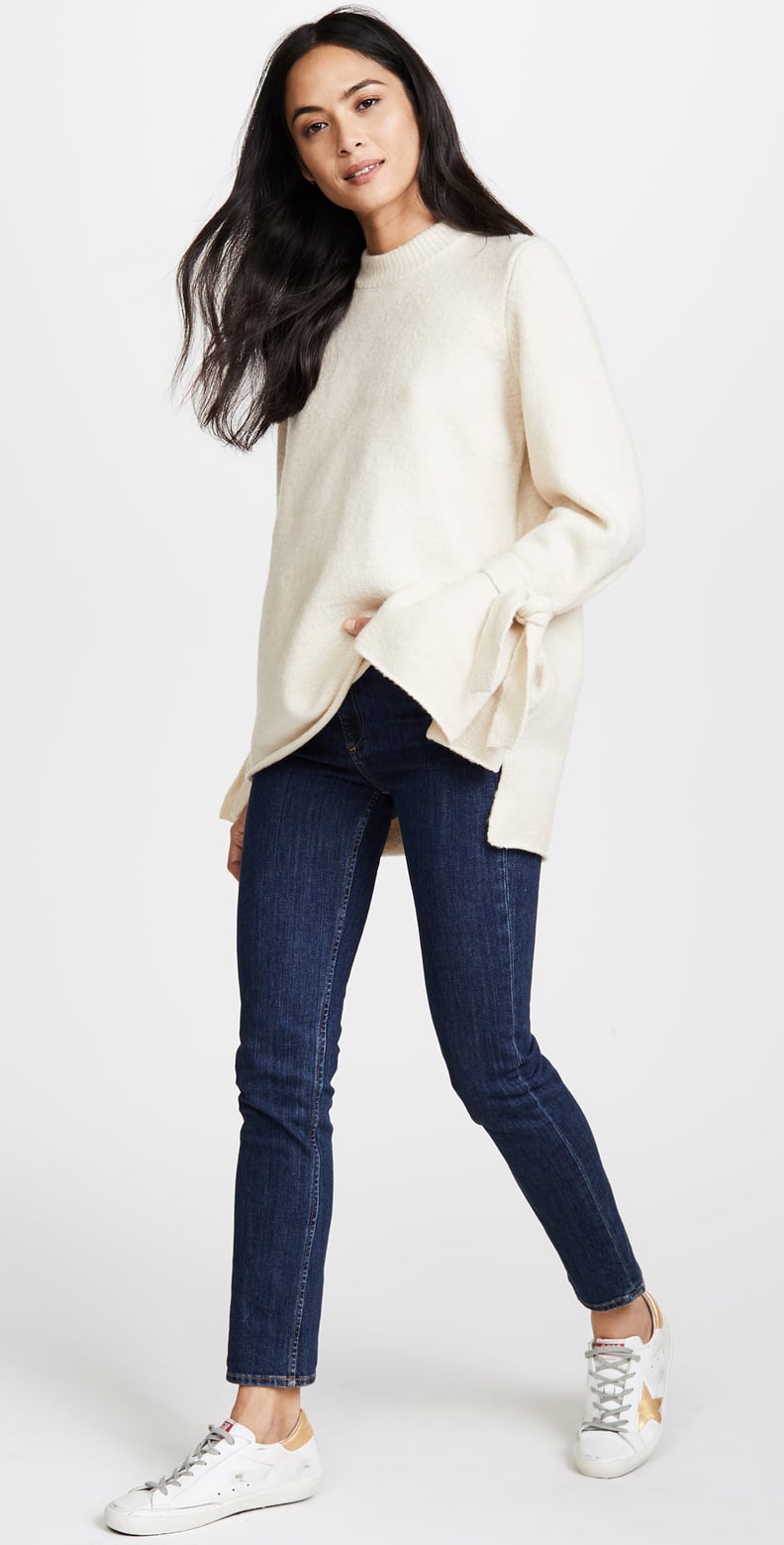 Selena Gomez Wears Madewell Sweater and Jeans | POPSUGAR Fashion