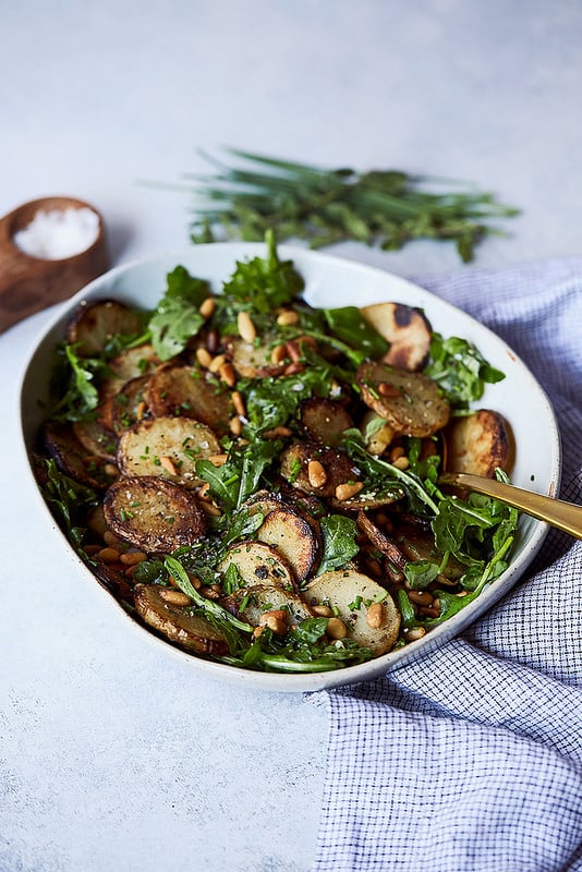 Grilled Potato and Arugula Salad With Fresh Herbs