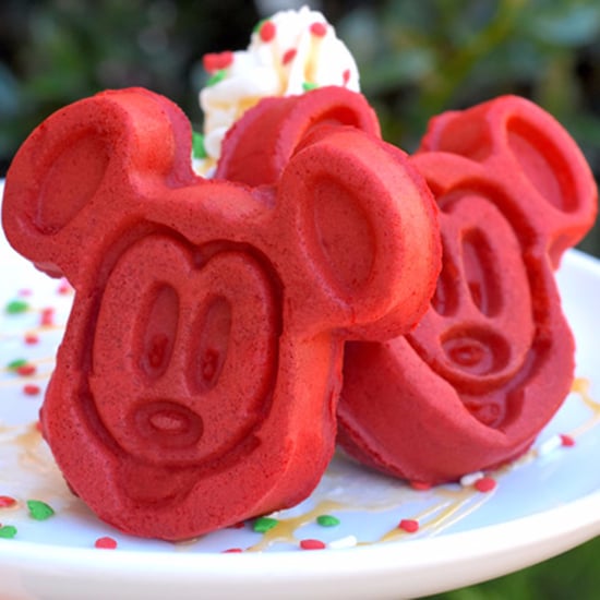 Disney Holiday Red Velvet Mickey Waffles