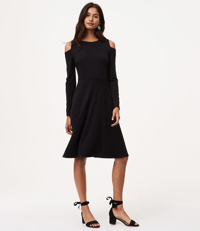 Loft Cold Shoulder Flare Dress
