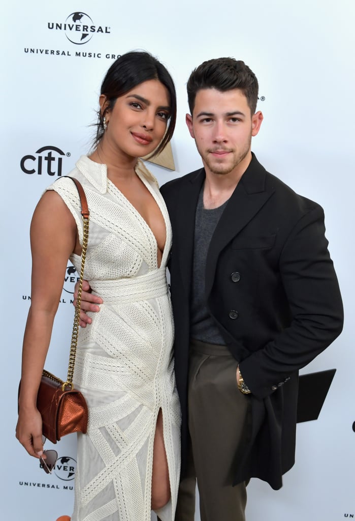 Priyanka Chopra's White Dress With Nick Jonas Feb. 2019