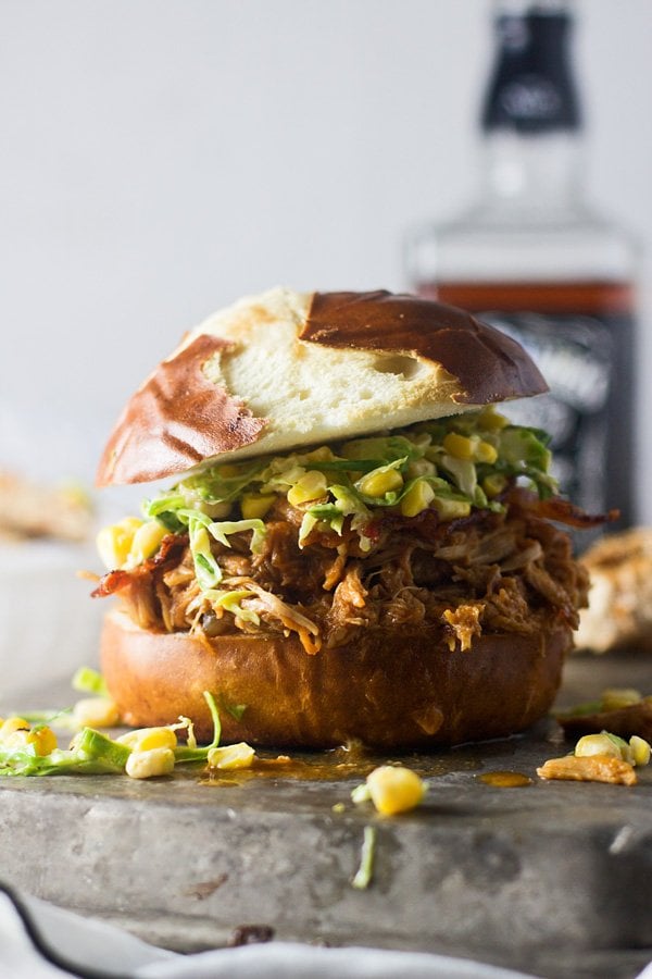 Slow-Cooker Bourbon Brown Sugar Pulled-Chicken Sandwiches | Summer Slow ...