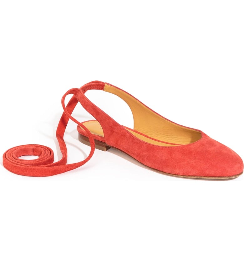 Sézane Nina Ballerina Ankle Wrap Flats