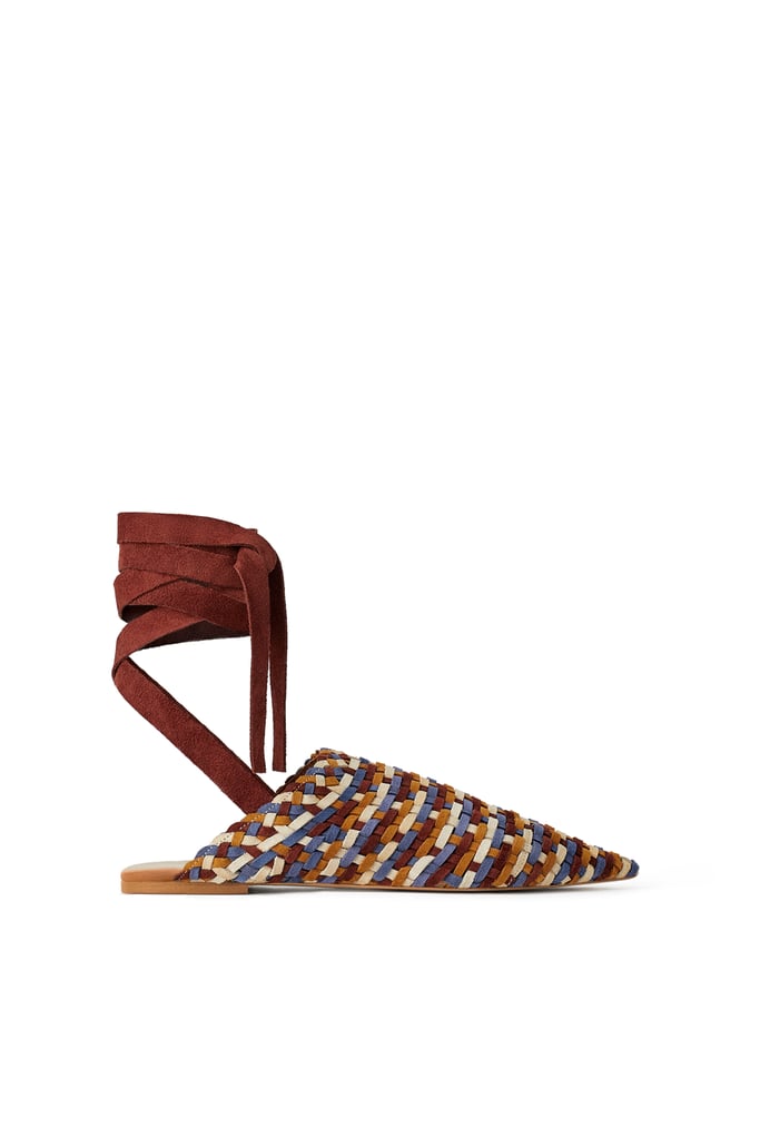 Zara Studio Woven Leather Babouches