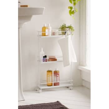 Yamazaki Home Tower Wall-Mount Storage or Trash Bin - White