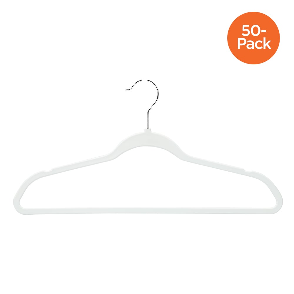 Honey-Can-Do Rubberized Suit Hanger, 50 Pack, White - Walmart.com