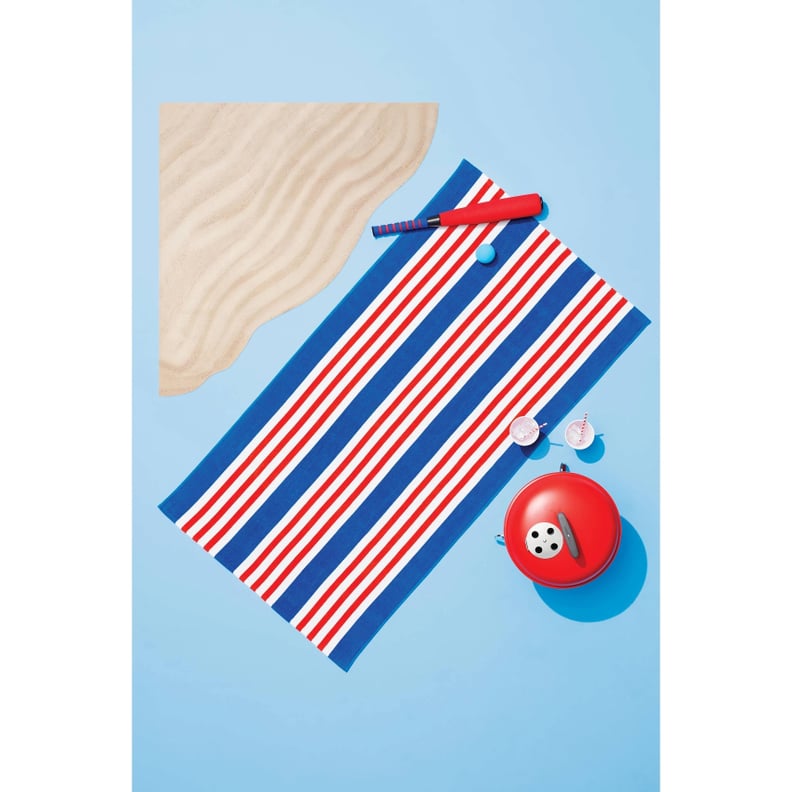 Striped Beach Towel Red