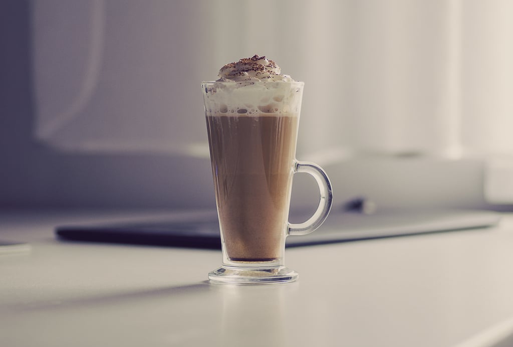 Making an Irish coffee.