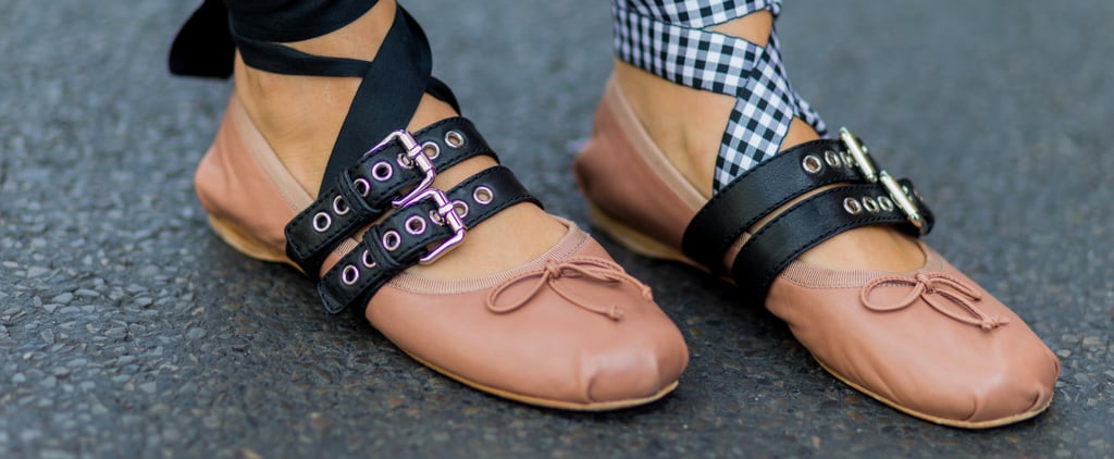 Cheap Gingham Ribbon Shoes