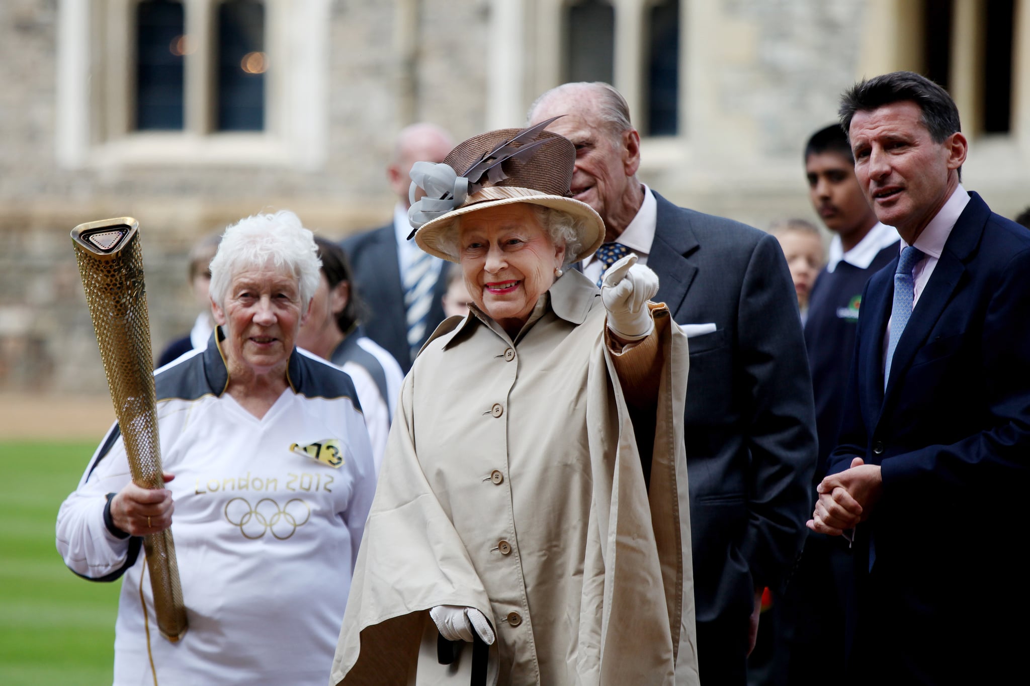 The Olympic torch visits Windsor Castle in 2012