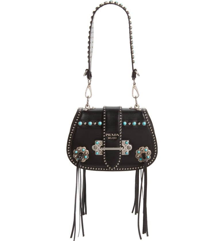 Prada City Calfskin Saddle Bag 