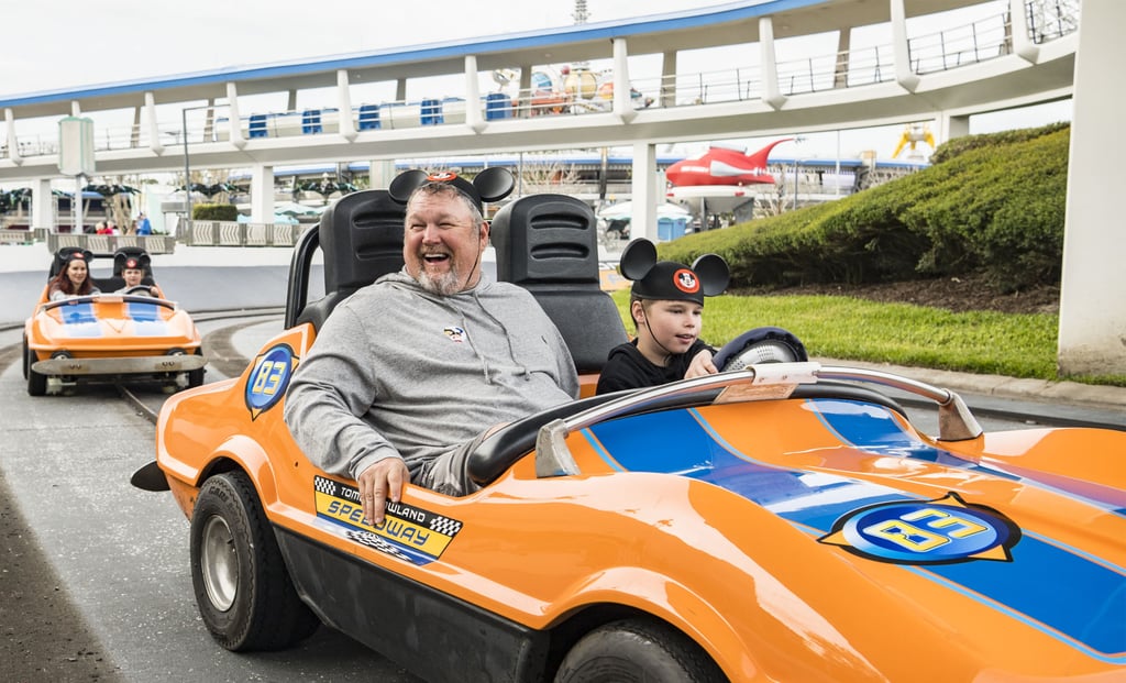 Holiday Themes on the Tomorrowland Speedway and Monsters Inc. Laugh Floor