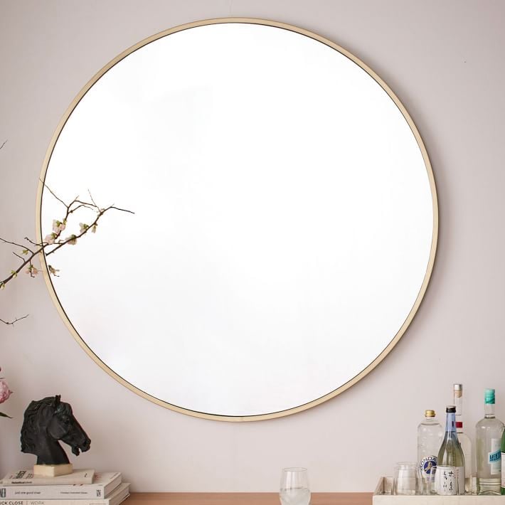 West Elm Metal Frame Oversized 48 Round Mirror