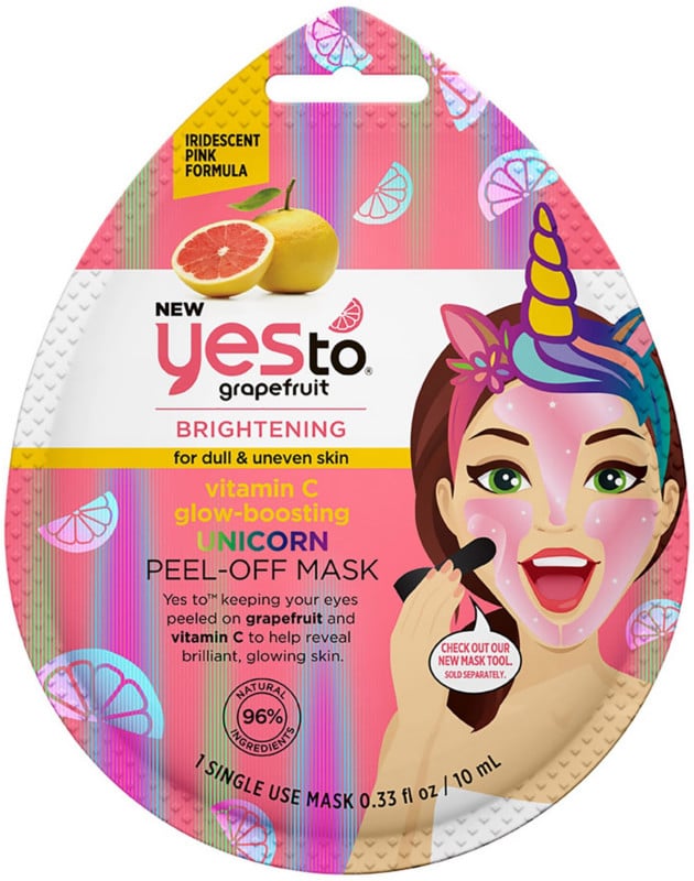 Yes to Vitamin C Glow Boosting Unicorn Peel-Off Mask Single Use Facial Treatment