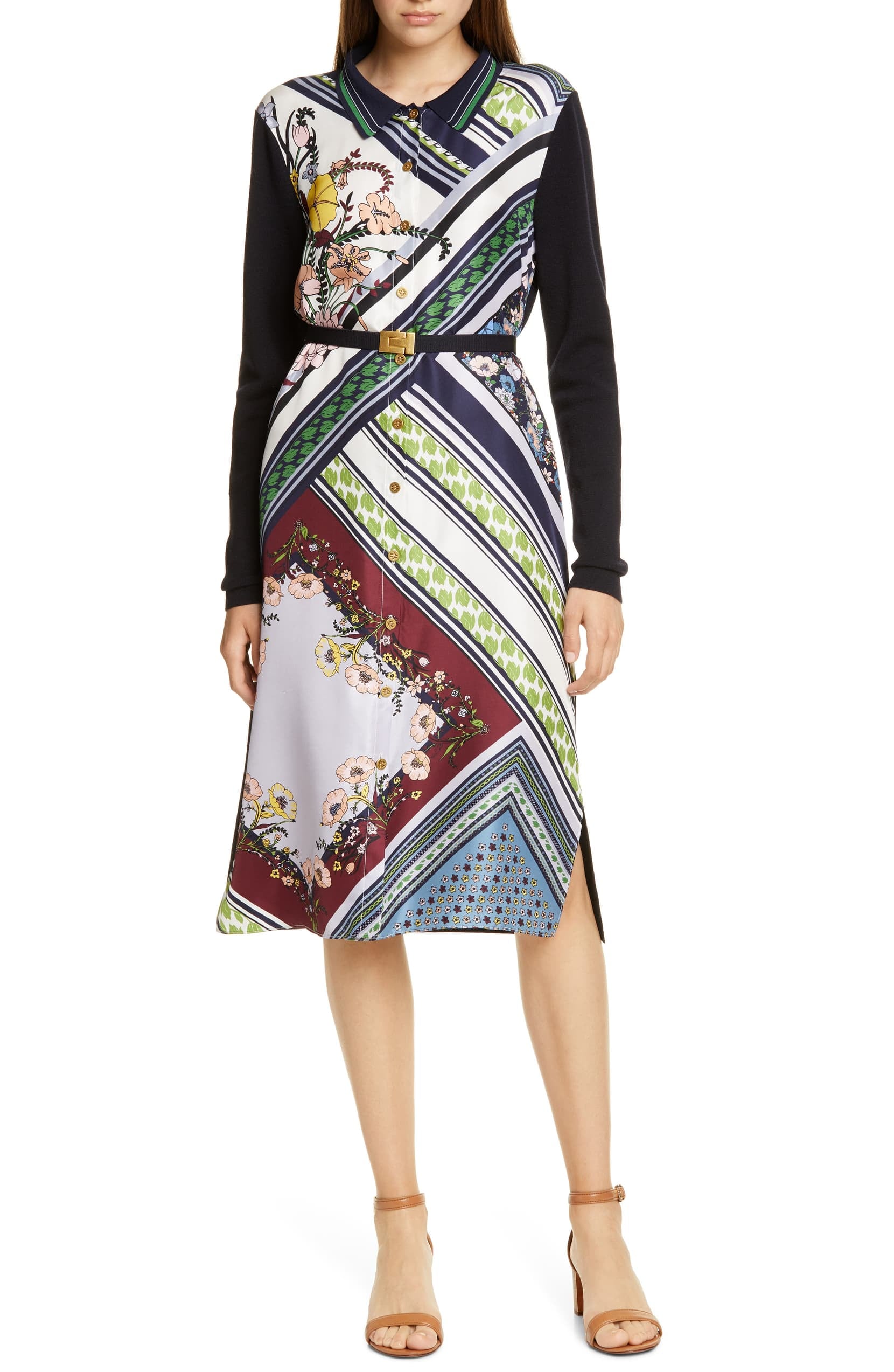 Tory burch silk front sweater hotsell dress