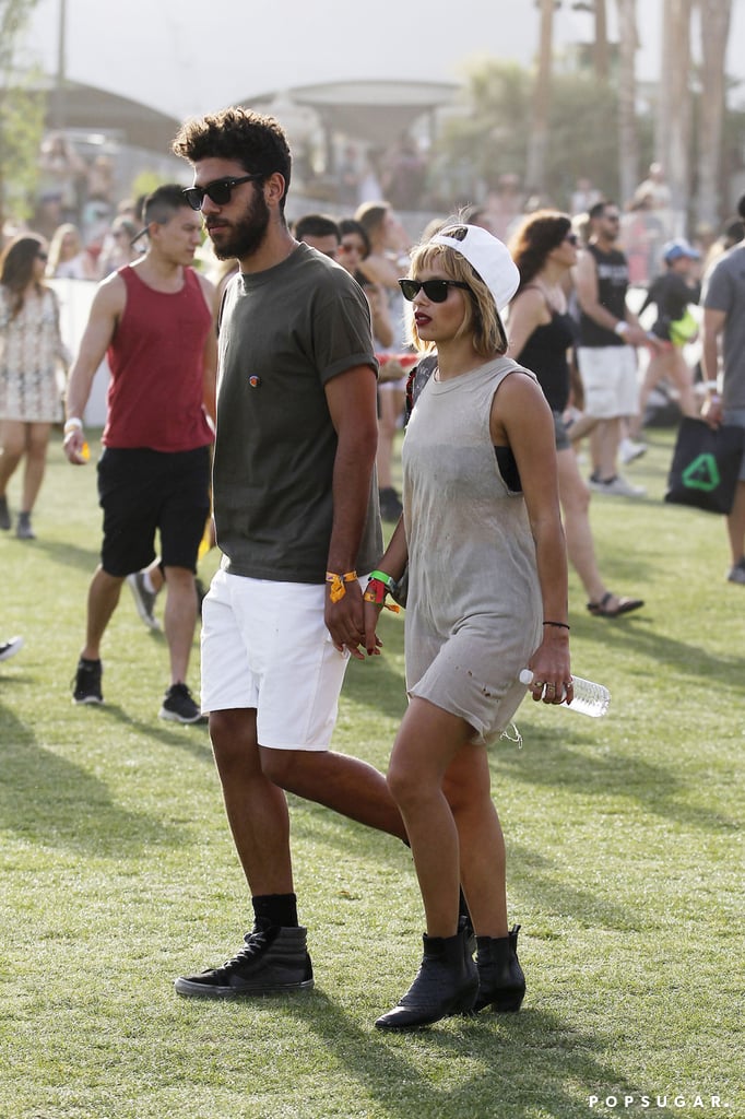 Zoe Kravitz held hands with her boyfriend, Noah Becker.