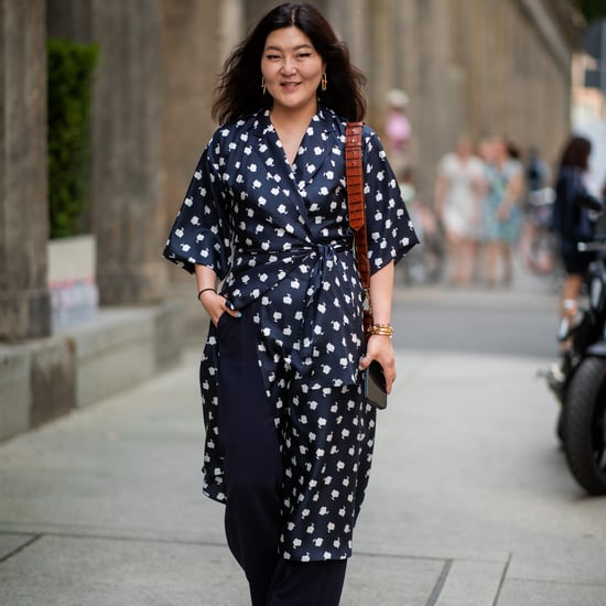 How to Wear a Wrap Dress Over Pants