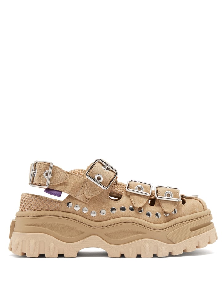 Eytys Athena Studded Suede Flatform Sandals Last Season You