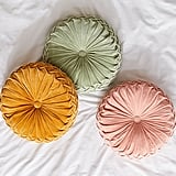 Round cheap pintuck pillow