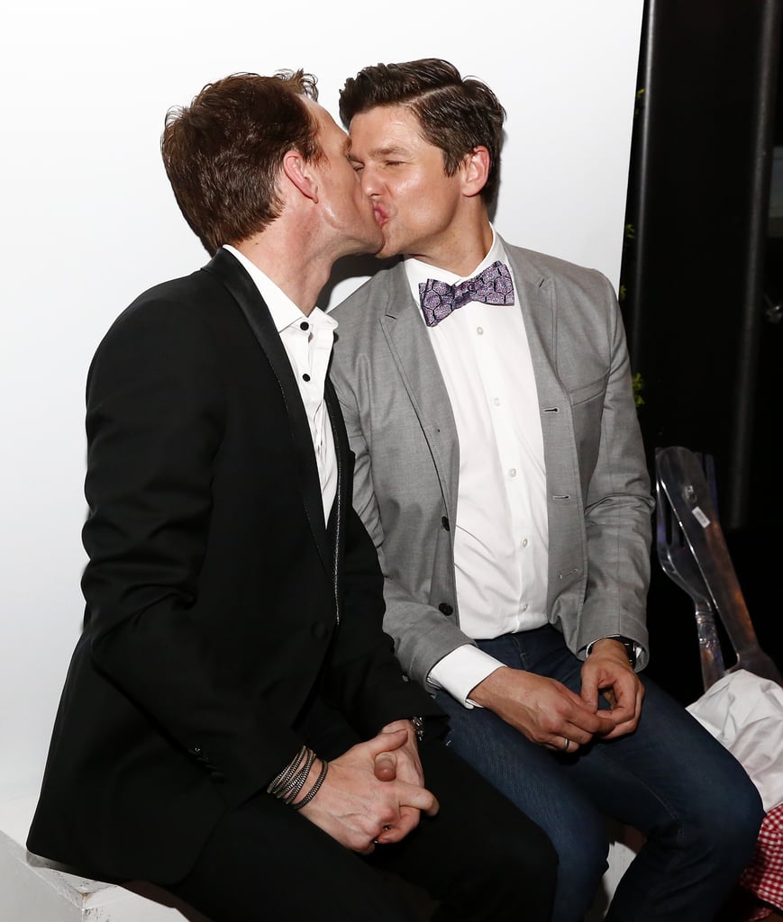 Neil Patrick Harris and partner David Burtka kissed in a makeshift photo booth in NYC on Monday.