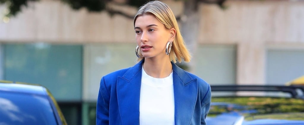 Hailey Baldwin Blue Yeezy Boots