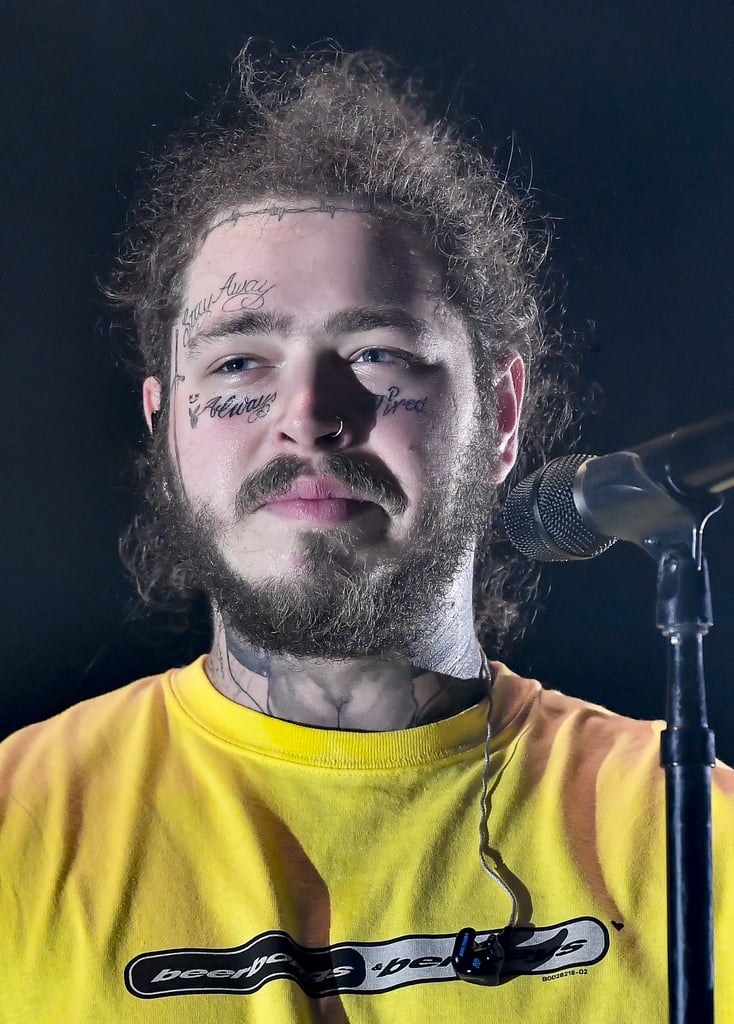 Post Malone | Celebrities With Face Tattoos | POPSUGAR Beauty UK Photo 5