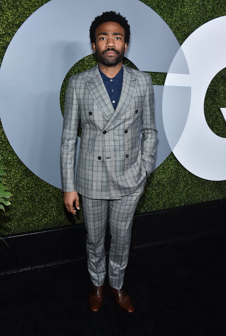 Donald Glover, Patterned Suit on Point