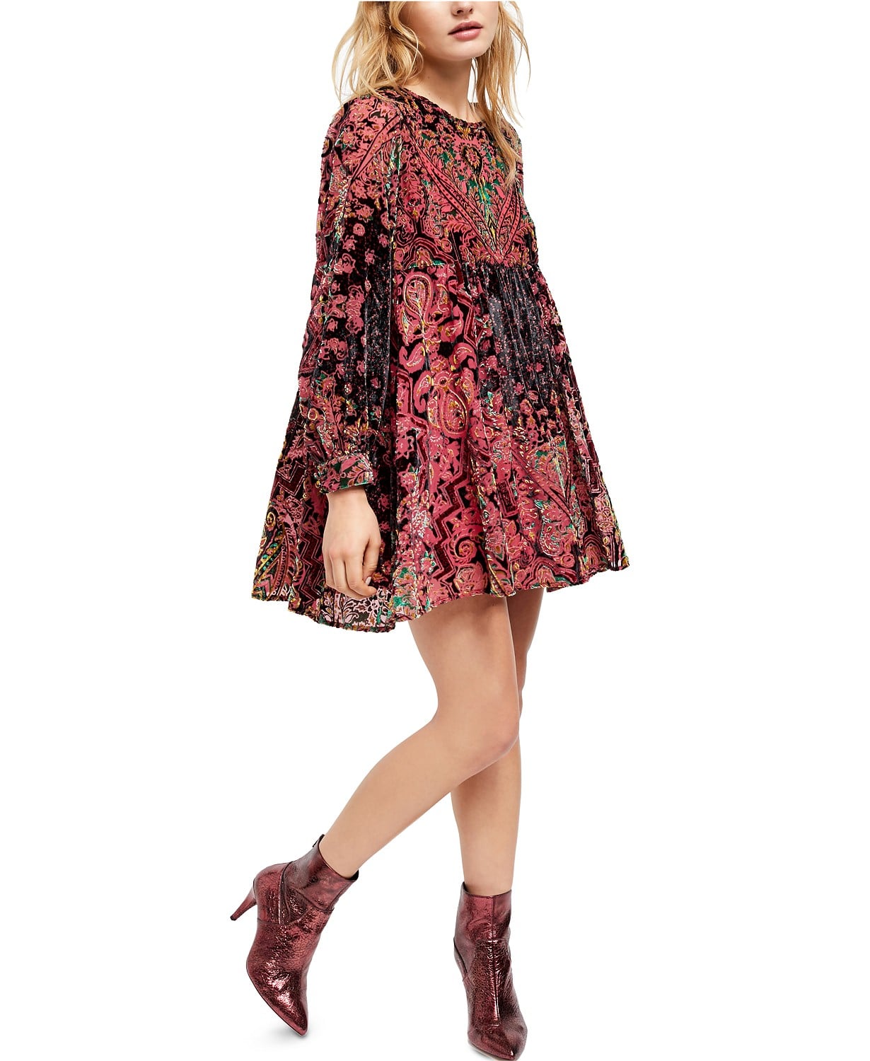 Mirror mirror velvet mini dress