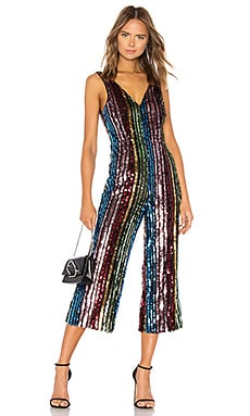 LPA Double V Jumpsuit in Multi Sequin