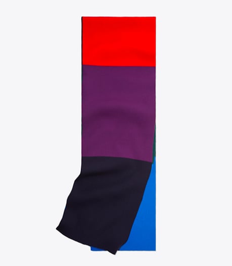 Ribbed Block Scarf