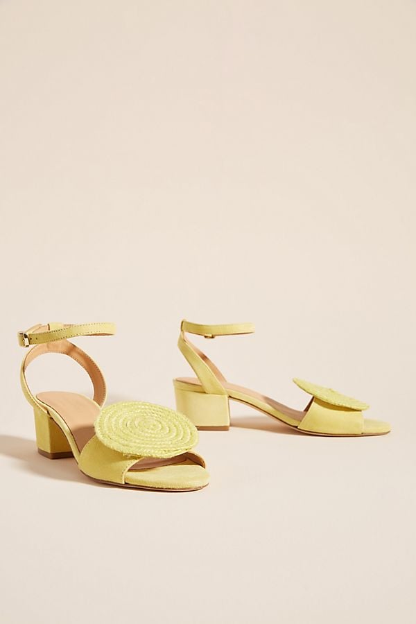 Paloma Barcelo Yellow Heeled Sandals