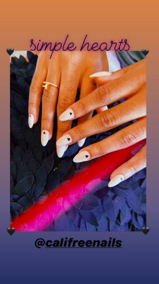 Marsai Martin's Heart Nail Art in October 2019