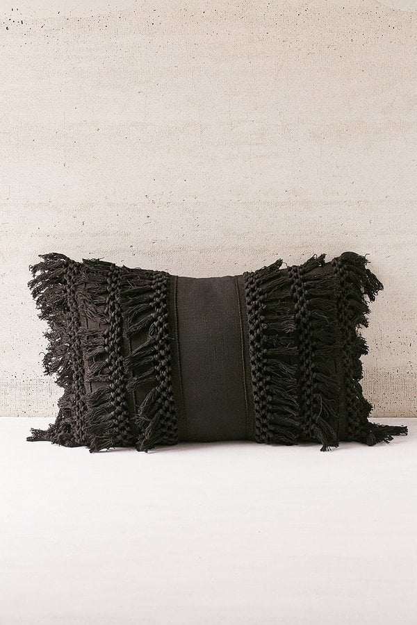 Urban Outfitters Venice Net Tassel Bolster Pillow