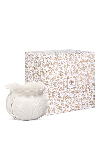 Tory Burch Home Dodie White Tureen Candle