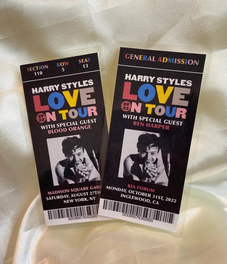 "Love on Tour" Souvenir Concert Ticket