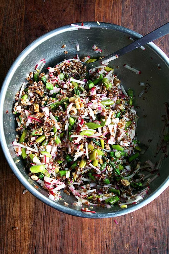 Spring Wheat Berry Salad With Radishes, Asparagus, and Red Onion