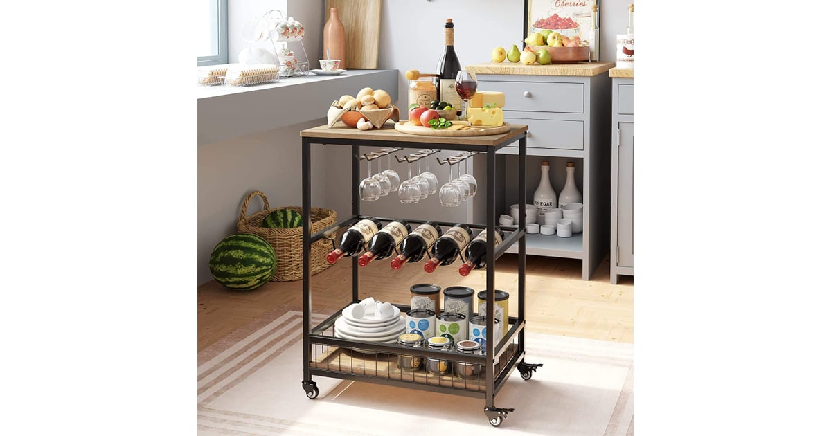 Homecho Wine Bar Cart Rustic Brown Give Your Home a Complete