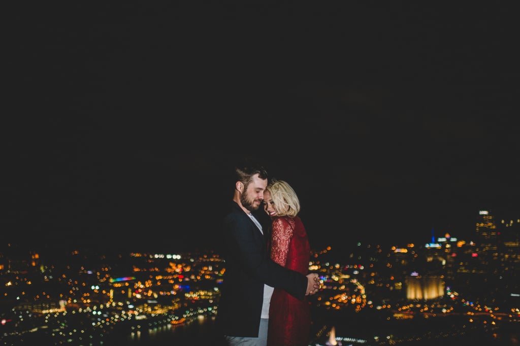 Pizza City Engagement Shoot POPSUGAR Love & Sex