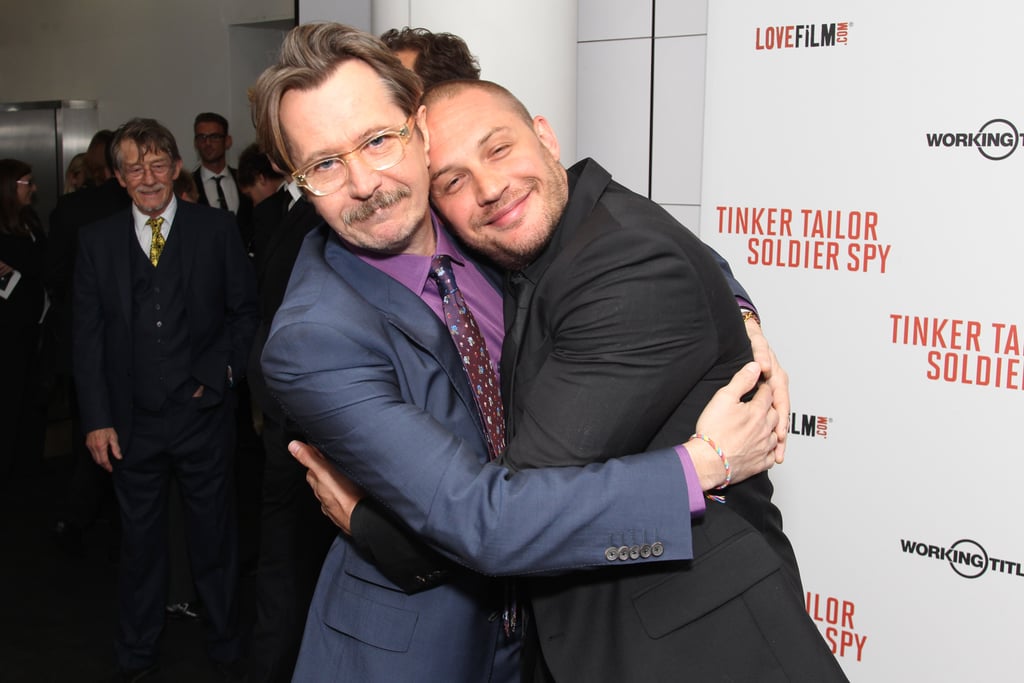 Giving Gary Oldman some love at the Tinker, Tailor, Soldier, Spy London premiere in 2011.