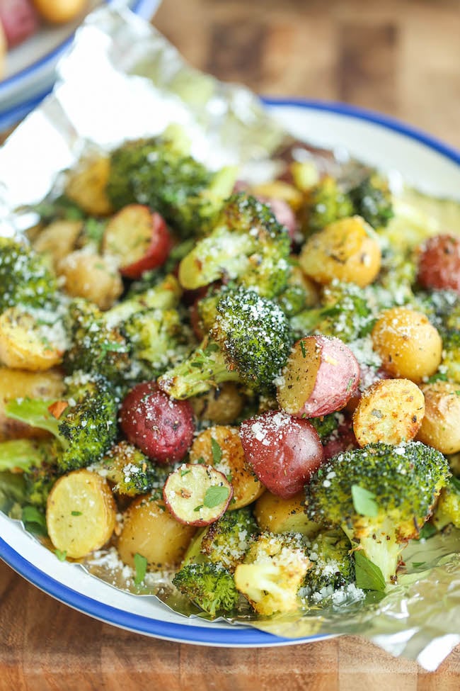 Garlic-Parmesan Broccoli and Potatoes