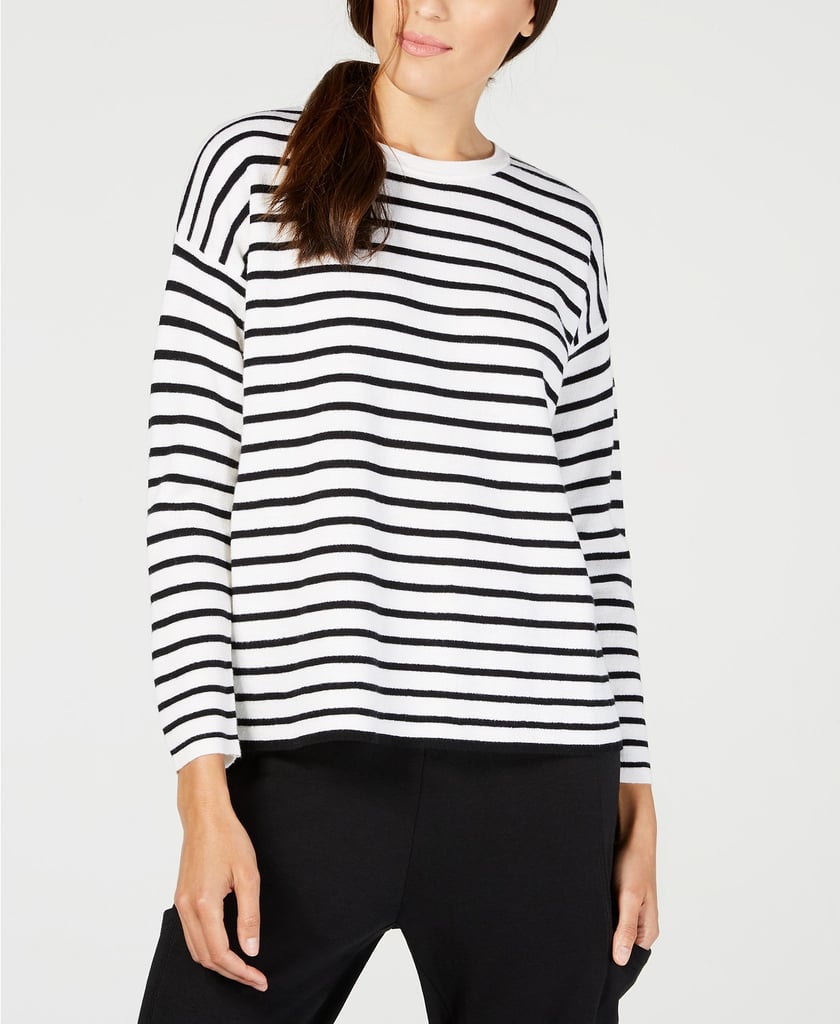 Eileen Fisher Merino Wool Striped Sweater
