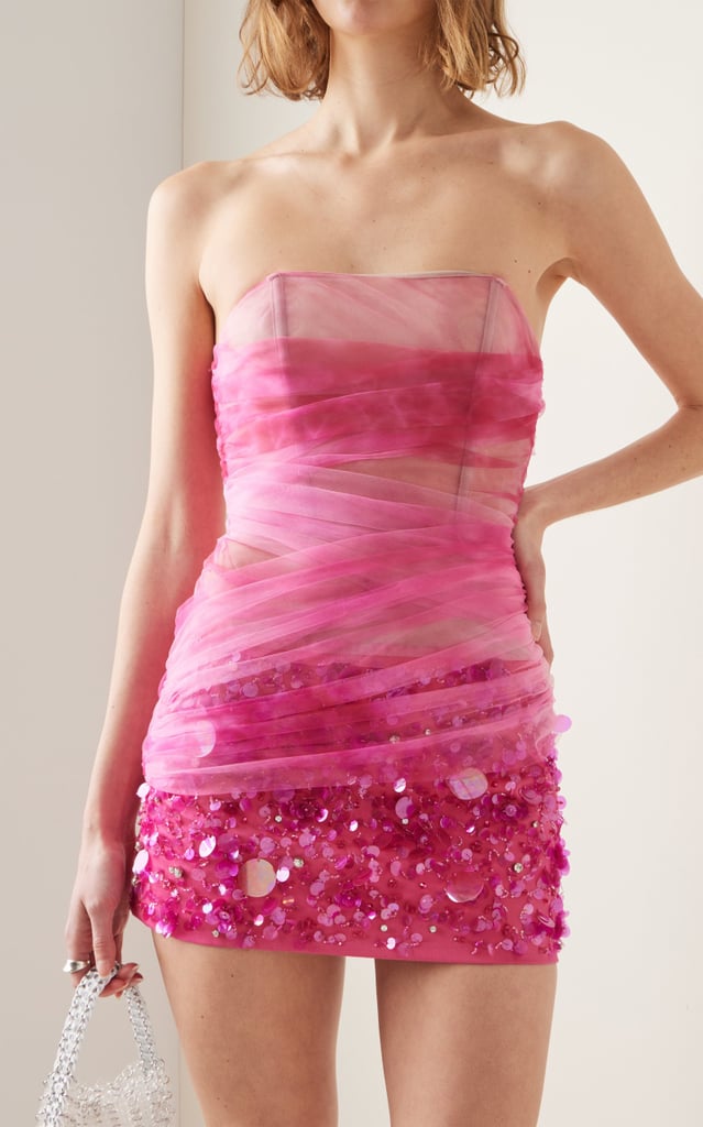 A Sparkly Dress: Des Phemmes Exclusive Embroidered Tie-Dye Corset Mini Dress